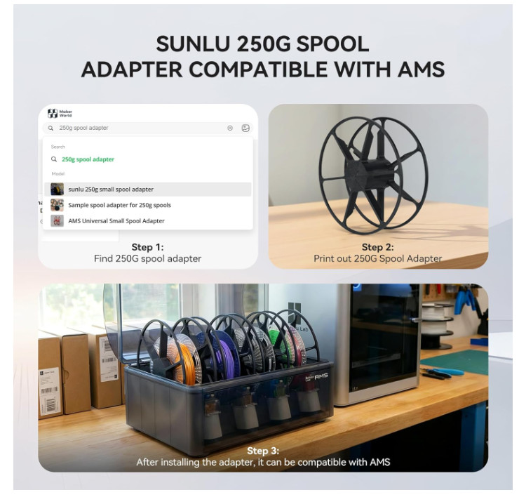 SUNLU PLA+ Filament 1.75mm 8 Pack 2KG Bundle