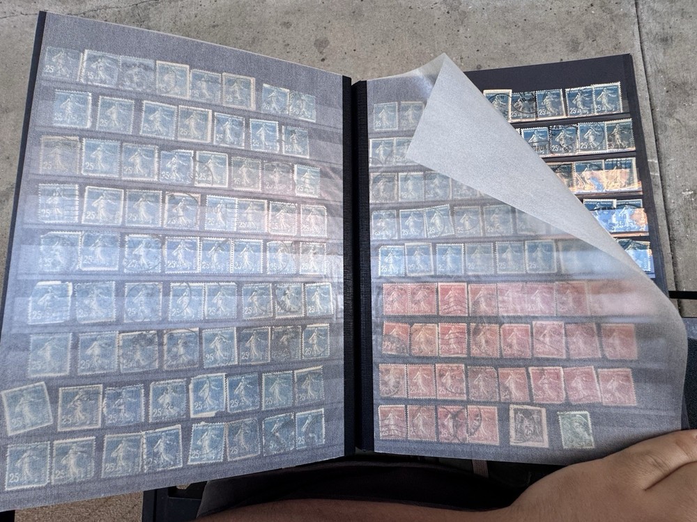 32 Page Great Condition Stockbook Glassine Interleaf Chock Full Of Stamps