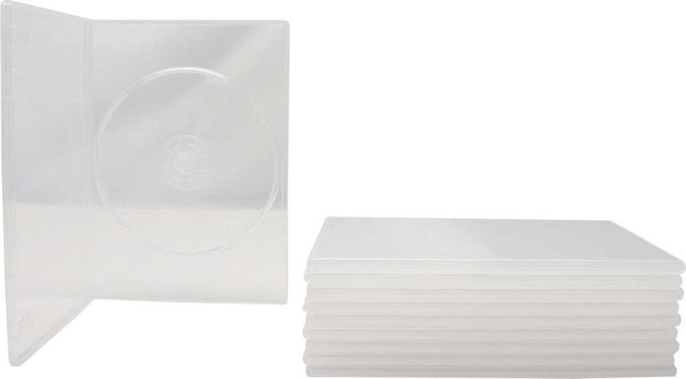 (10) DVD Cases – Super Thin 7mm Clear – Holds 1 Disc – Box Set Replacement Size