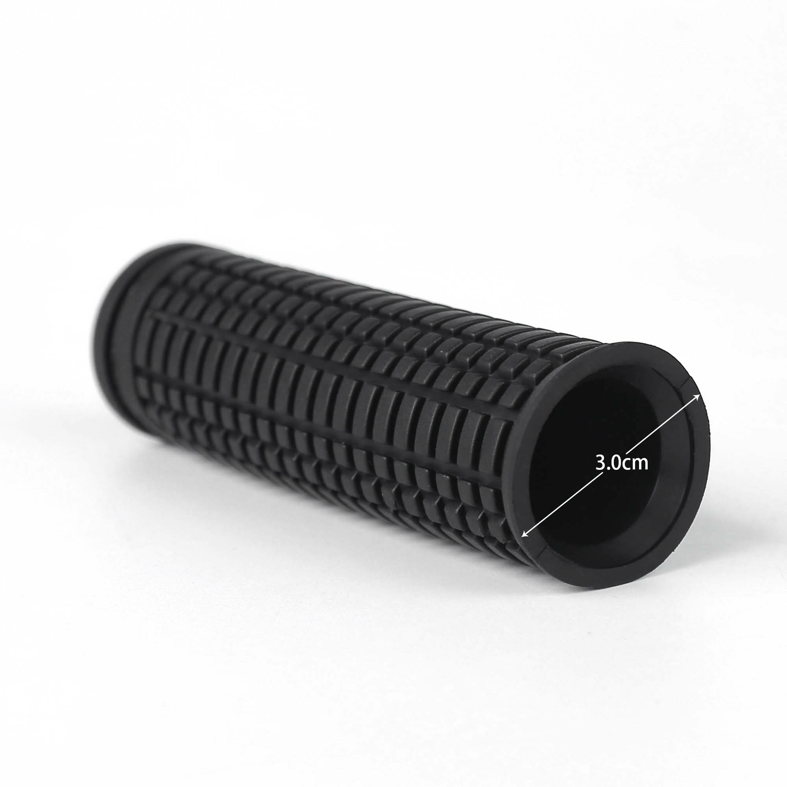 1 Pair Black Texture Pattern Non-Slip Rubber Bike Handle Grips Fits Most Bikes