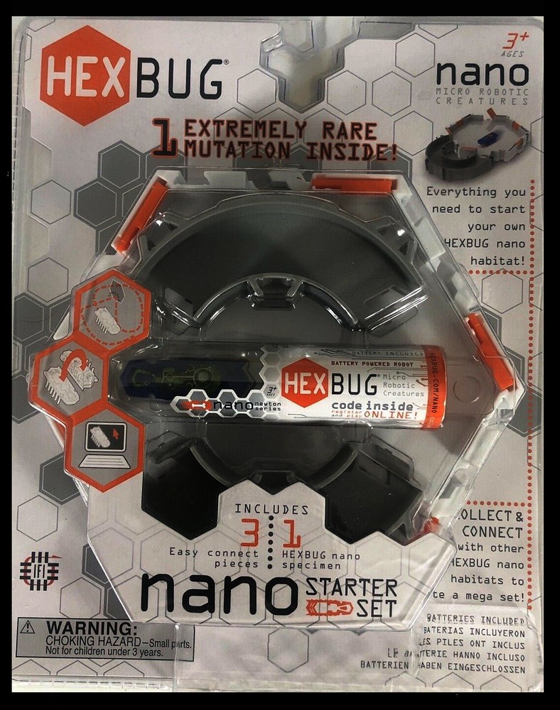 Hexbug Nano Starter Set Blue ~ Rare Mutation ~ Micro Robotic Creatures CARDED