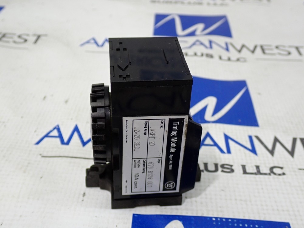 Westinghouse ARPT 20 Timing Module Range .2-20 SEC NEMA A600 10A