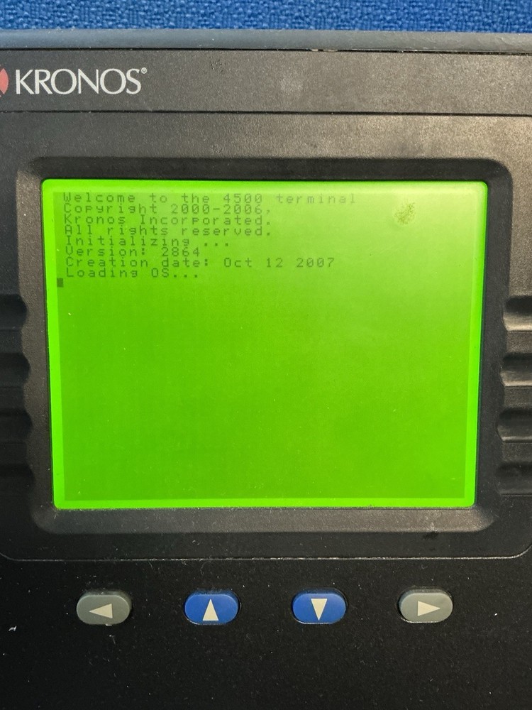 KRONOS System 4500 Time Clock Card Reader Terminal, 8602004-001-Free SHP