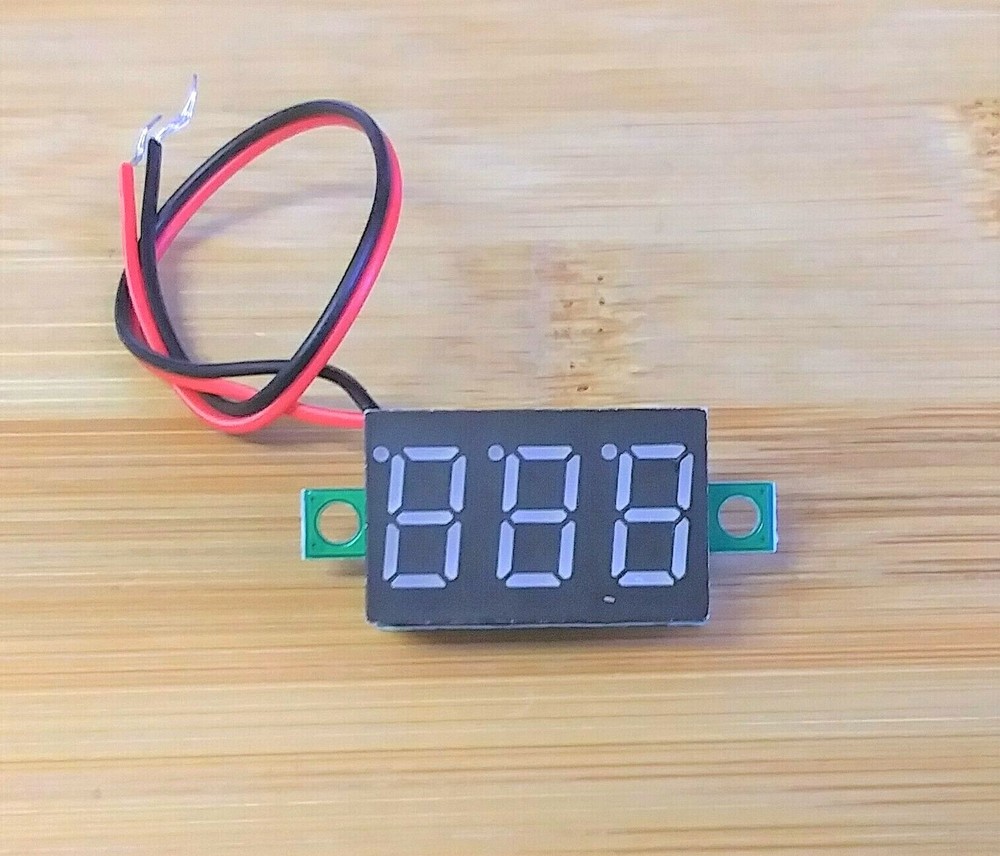 BBT 2 Wire Red LED 2.5 to 30 VDC Mini Digital Volt Meter