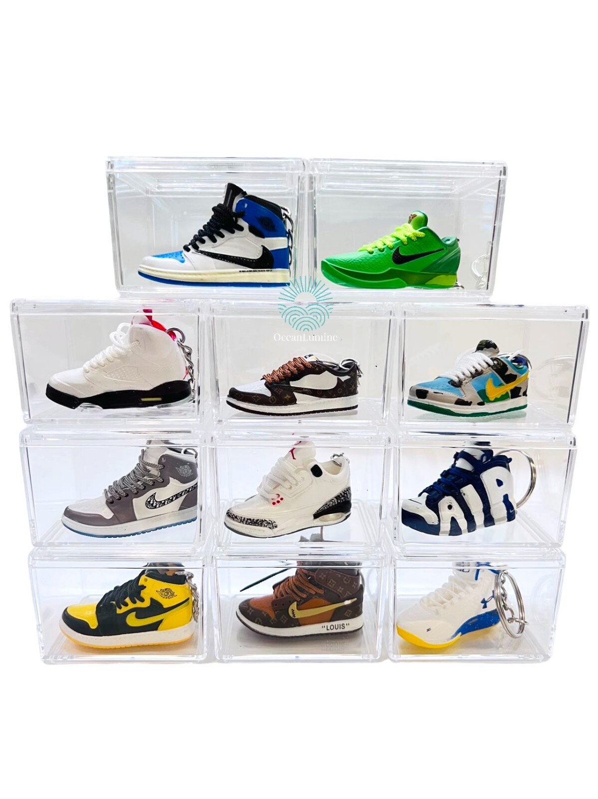 Best Quality Jordan 3D Mini Sneaker Keychain, Shoe Box, Display Box Option