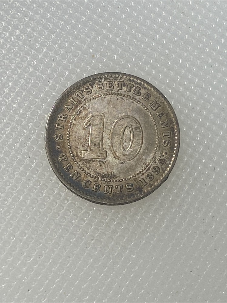 1894 Straits Settlements 10 Cents TA
