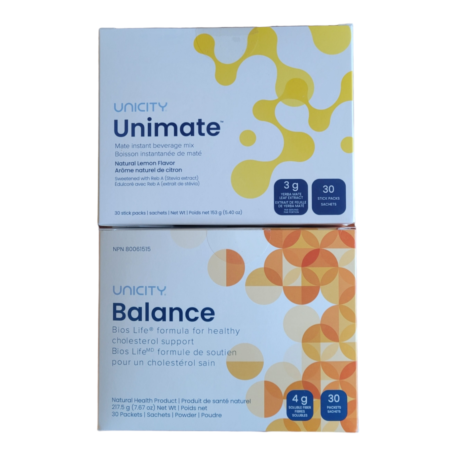 Unicity Feel Great - Balance Orange and/or Unimate Lemon 5/10/15/25/30 Sachets