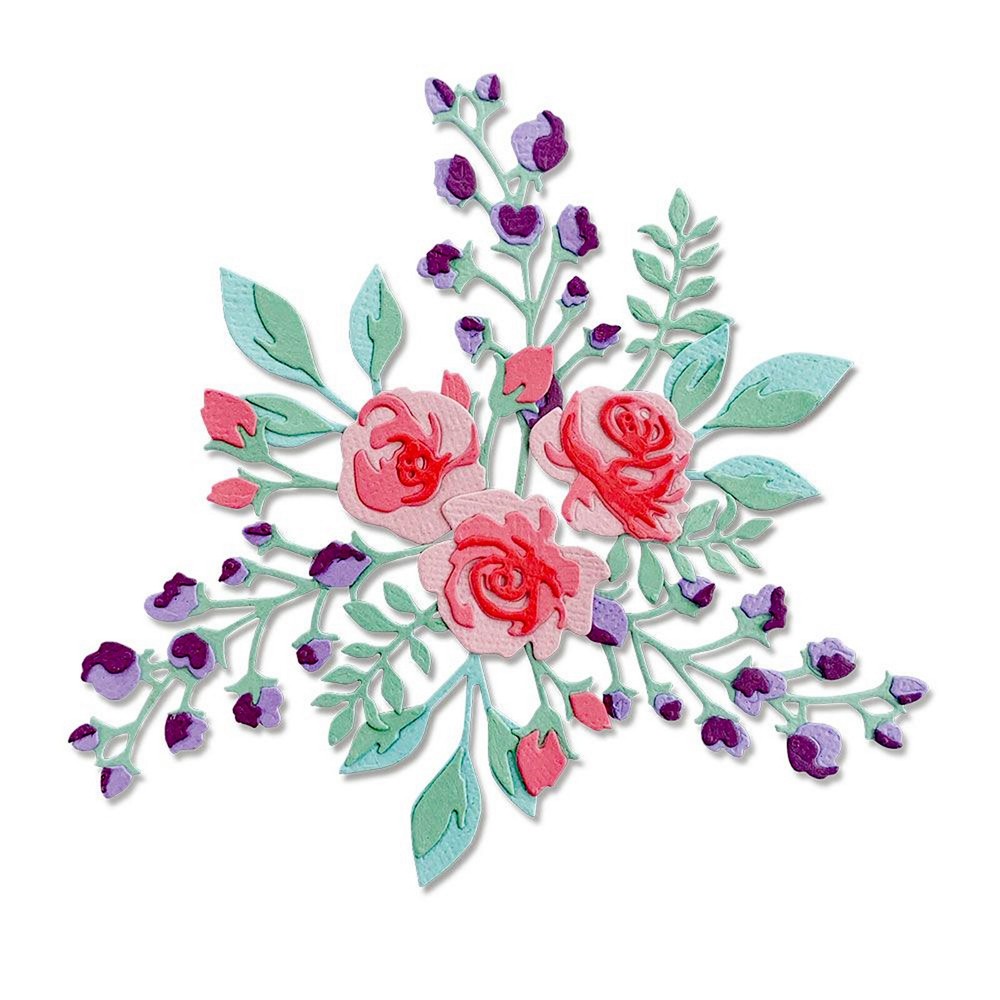 New Retired Sizzix Thinlits Floral Layers #2 7pc #665083 Retail $22.99 Jen Long