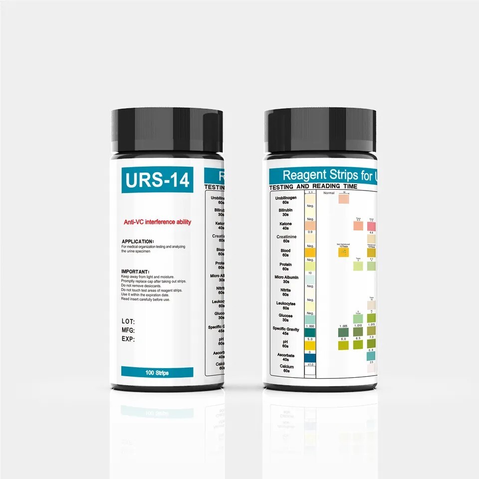 100Pcs Protein Urinalysis 14Parameter Urine PH Test Strips Convenient Quickly