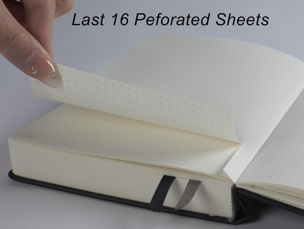 Thick Bullet Notebook with 366 Numbered Pages, A5 Dotted Journal for Writing ...