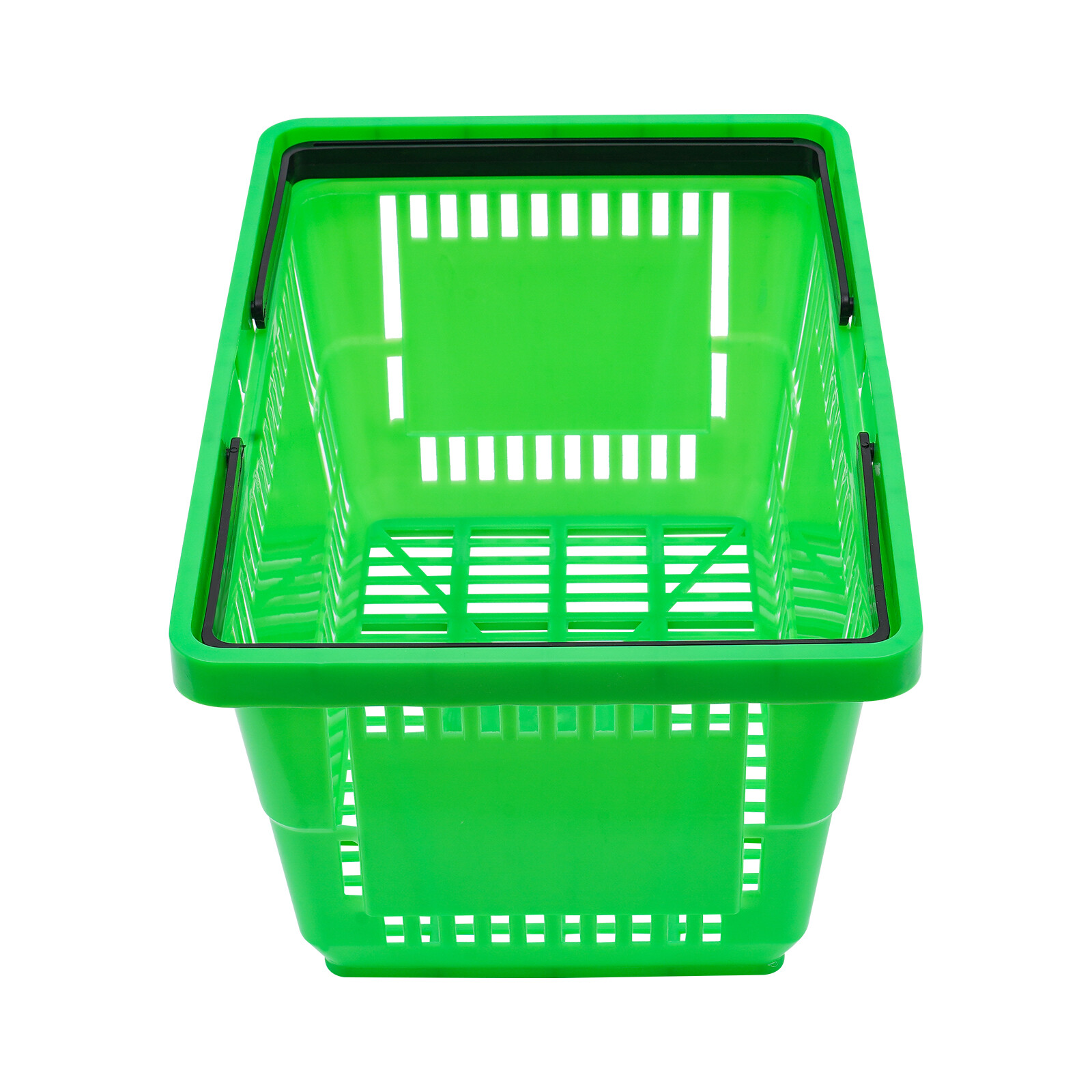 12PCS 28L Mesh Shopping Baskets with Handles Plastic Shopping Basket Portable