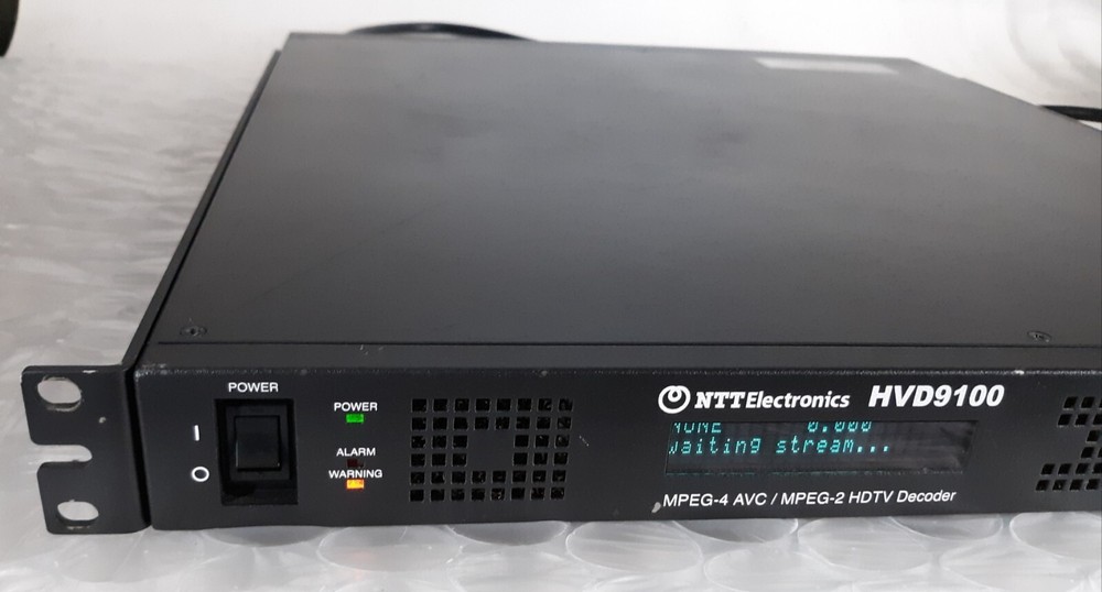 NTT Electronics HVD9100 MPEG-4 AVC/ MPEG-2 HDTV Decoder w/ Ears + Cord