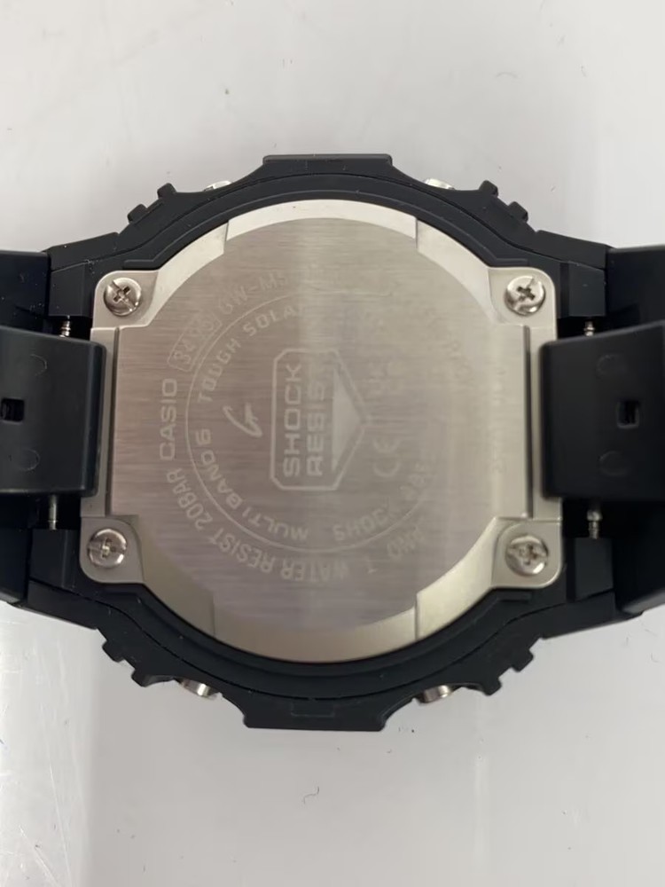CASIO Solar Watch G SHOCK Digital Stainless BLK BLK SS