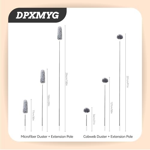 Ceiling Fan Cleaner Duster with Extension Pole, Washable Cleaning Duster Kit