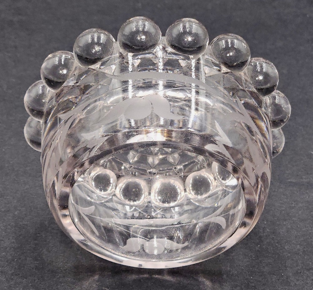 EAPG Master Salt Bryce Brothers Atlas Pattern Etched