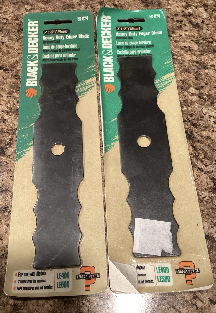 Two BLACK+DECKER EB-024 Edger Replacement Blades