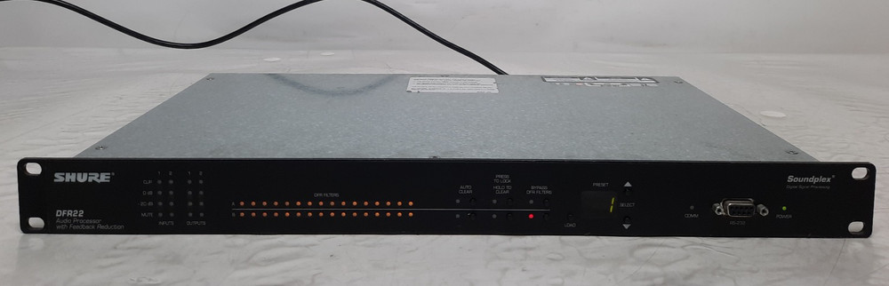 Power Tested Shure DFR22 Soundplex Audio Processor with Feedback Reduction