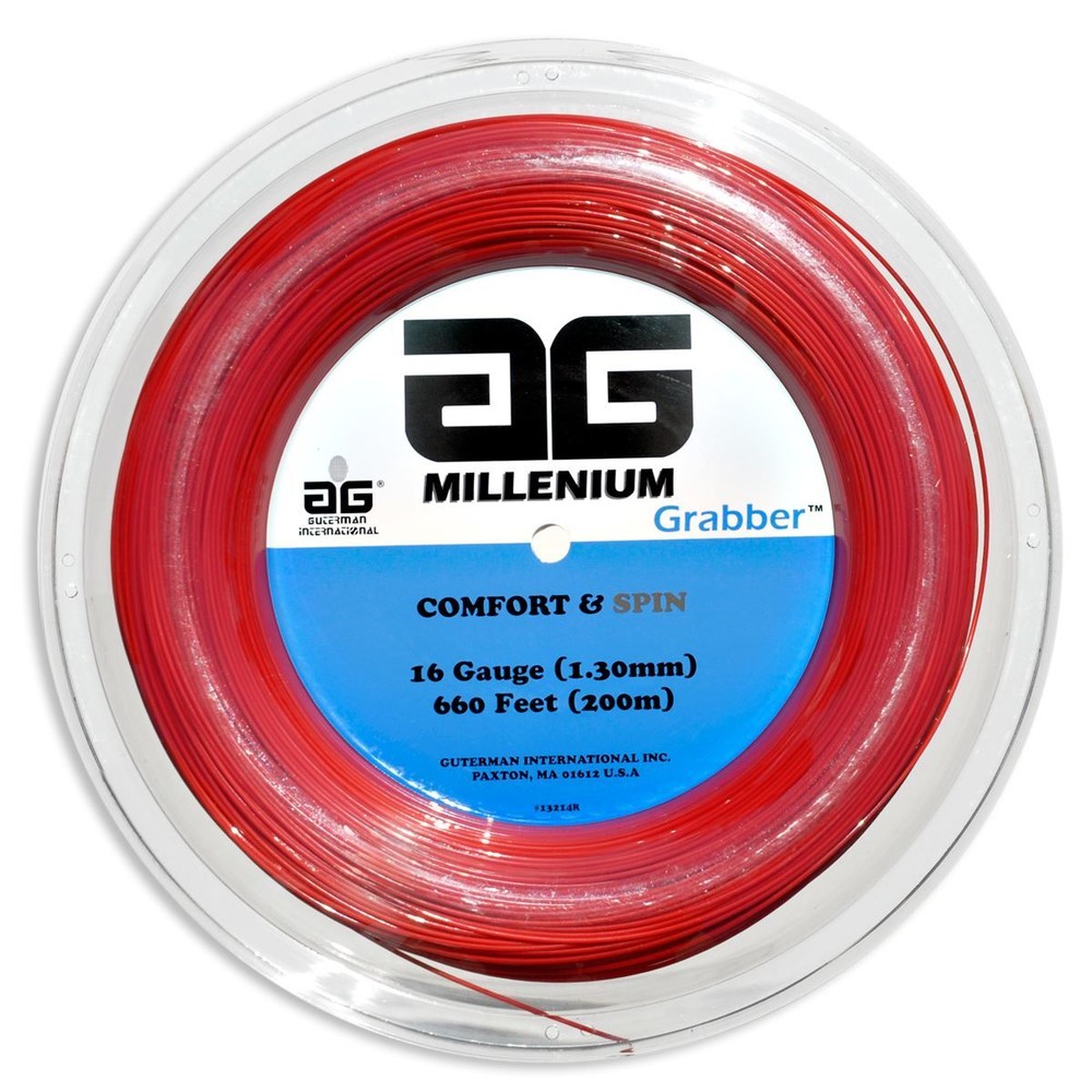 AG Millenium Grabber Tennis String Reel-16-Red