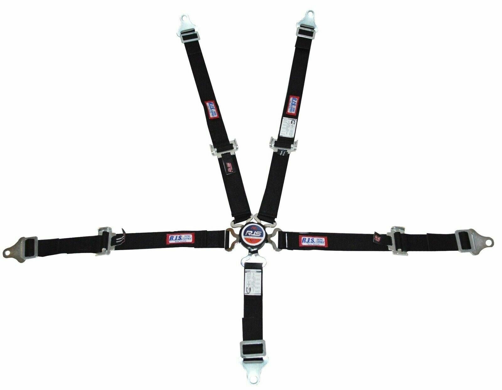 RJS SFI 16.1 5 PT HARNESS CAM LOCK 2" BOLT & WRAP IN BELT BLACK 31297-14-06-UNI