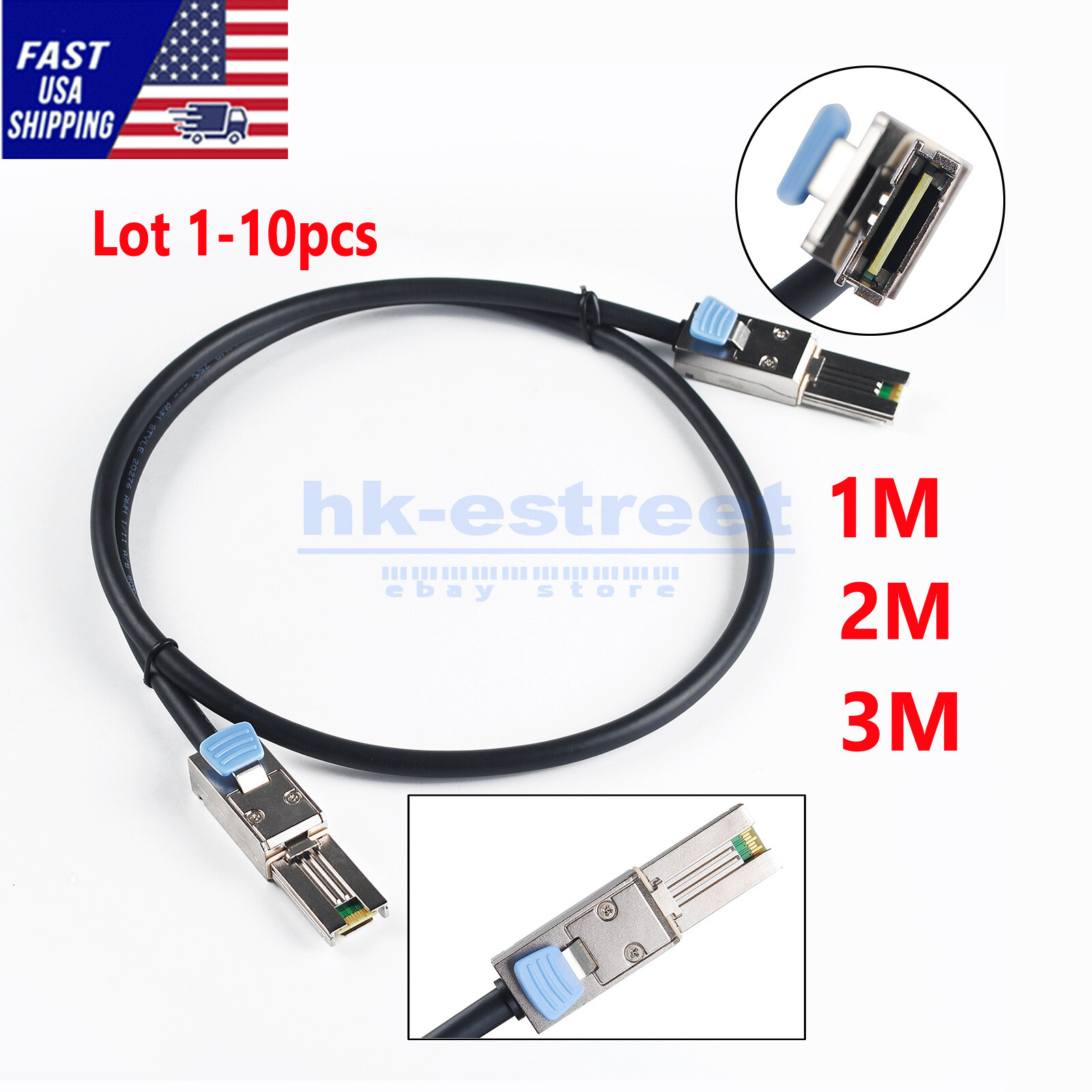26Pin SFF-8088 to SFF-8088 Dell External Mini SAS Data Server Cable  1-3m Lot