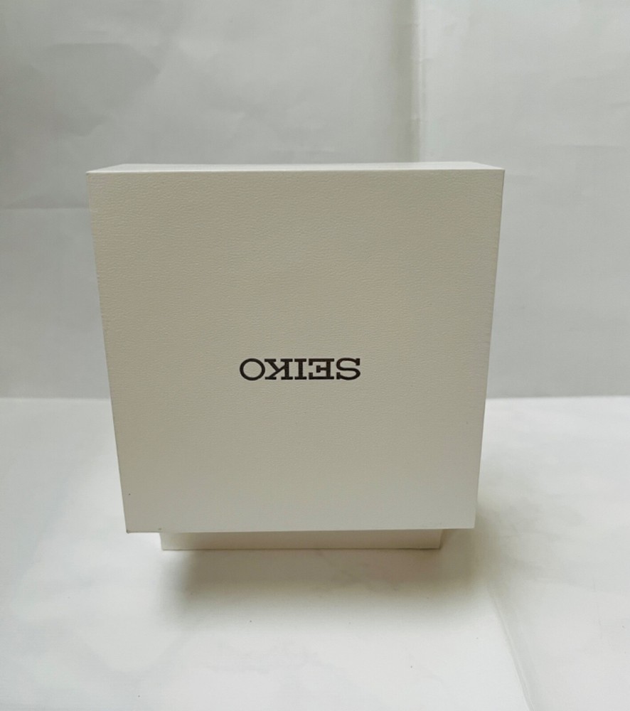 New SEIKO Authentic Empty Watch White/Black Box Presentation Storage Display