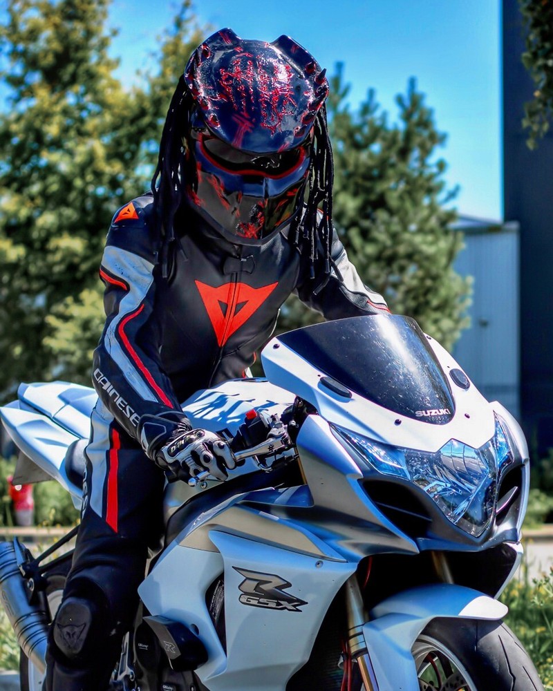 TOP PREDATOR MOTORCYCLE HELMET FIRE STYLE (DOT & ECE CERTIFIED)