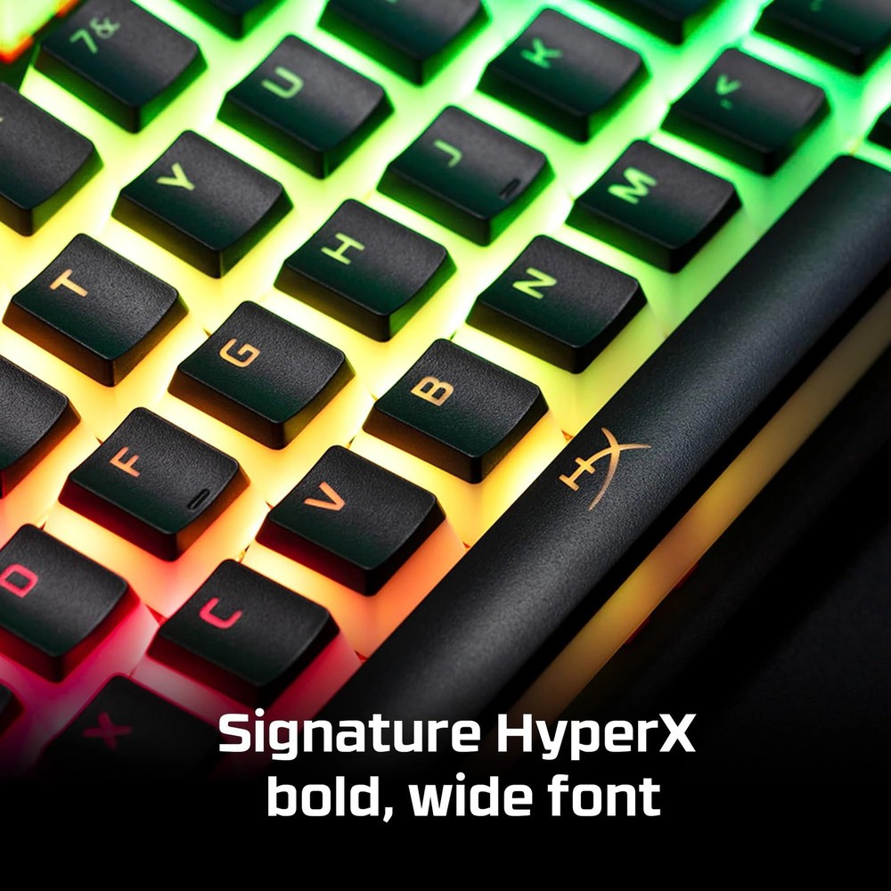 HyperX Pudding Keycaps - Double Shot PBT Keycap Set with Translucent Layer, for