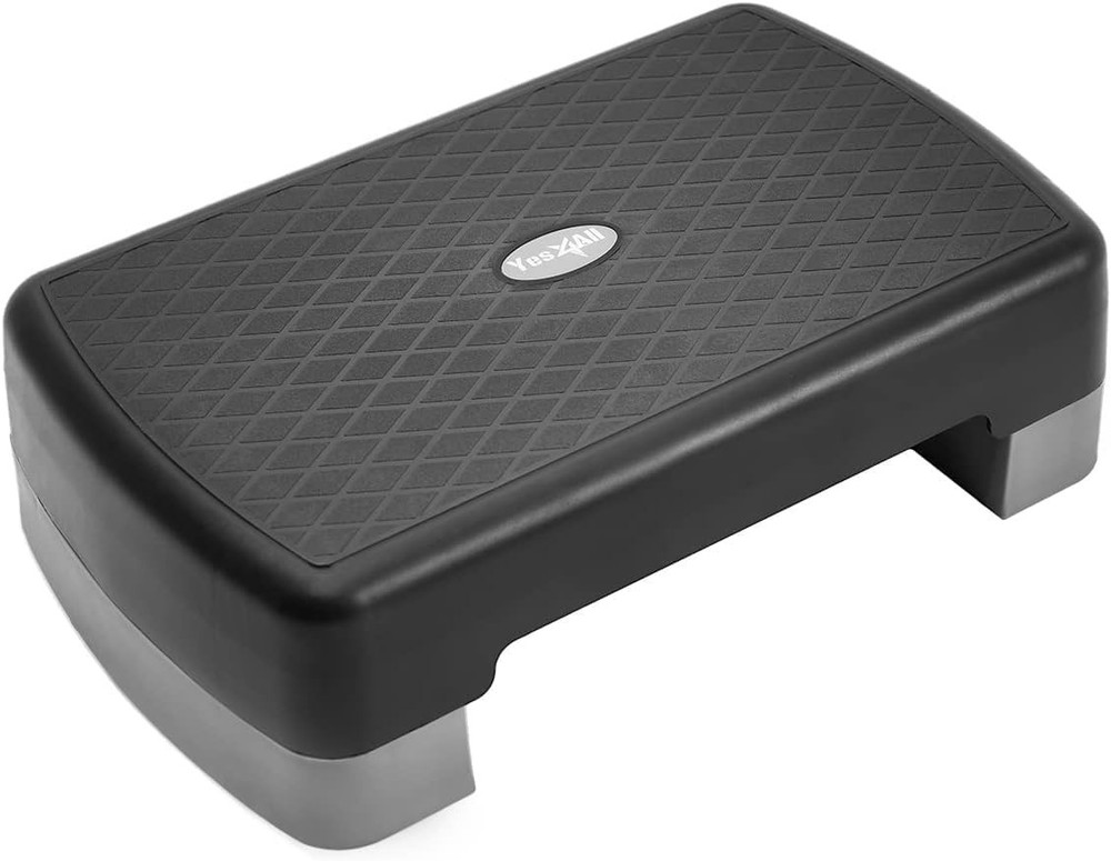 Space-Saving Aerobic Exercise Step Platform 18.9" – 300 lbs Capacity, Cool Grey