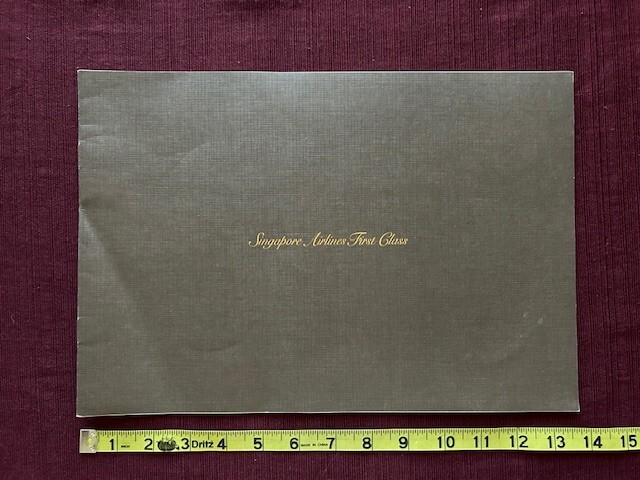 Singapore Airlines First Class 1979 Brochure