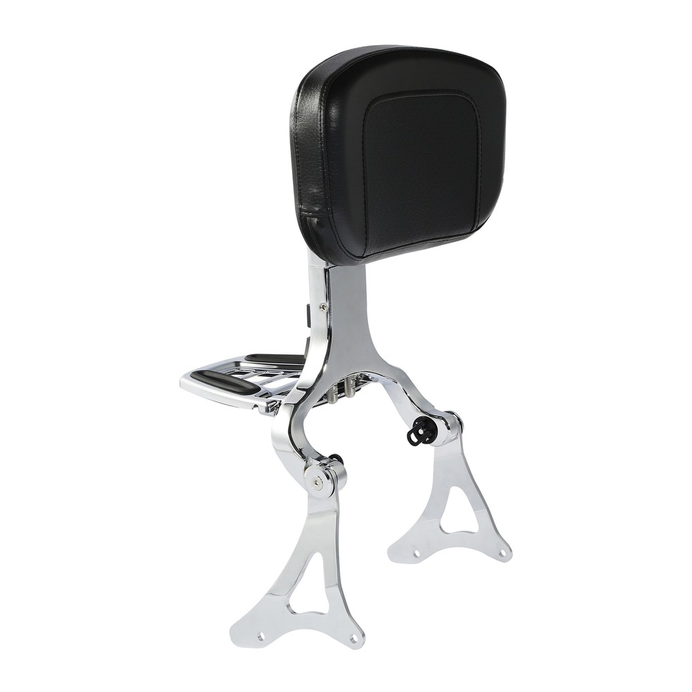 Adjustable Driver Passenger Backrest Fit For Harley Electra Glide 2014-24 Chrome