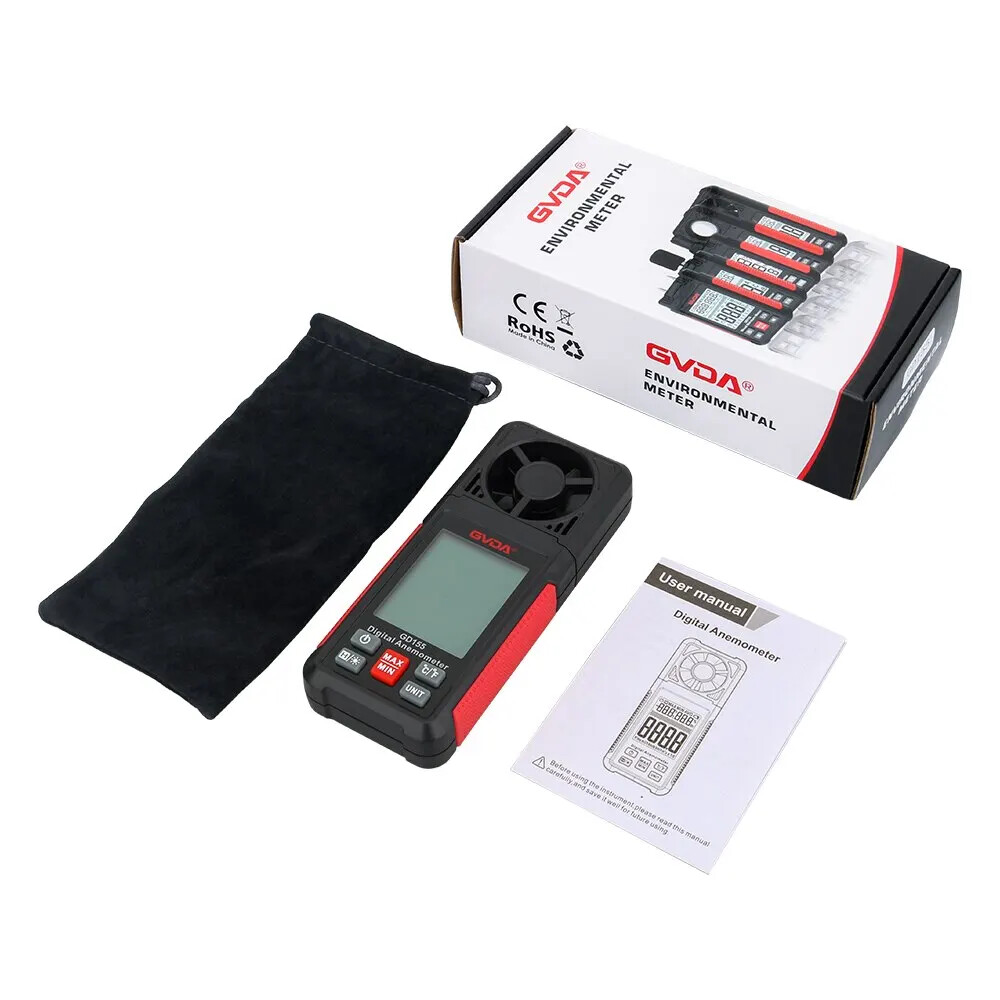 Digital Anemometer Handheld Wind Speed Meter GD155 for Measuring Wind Speed