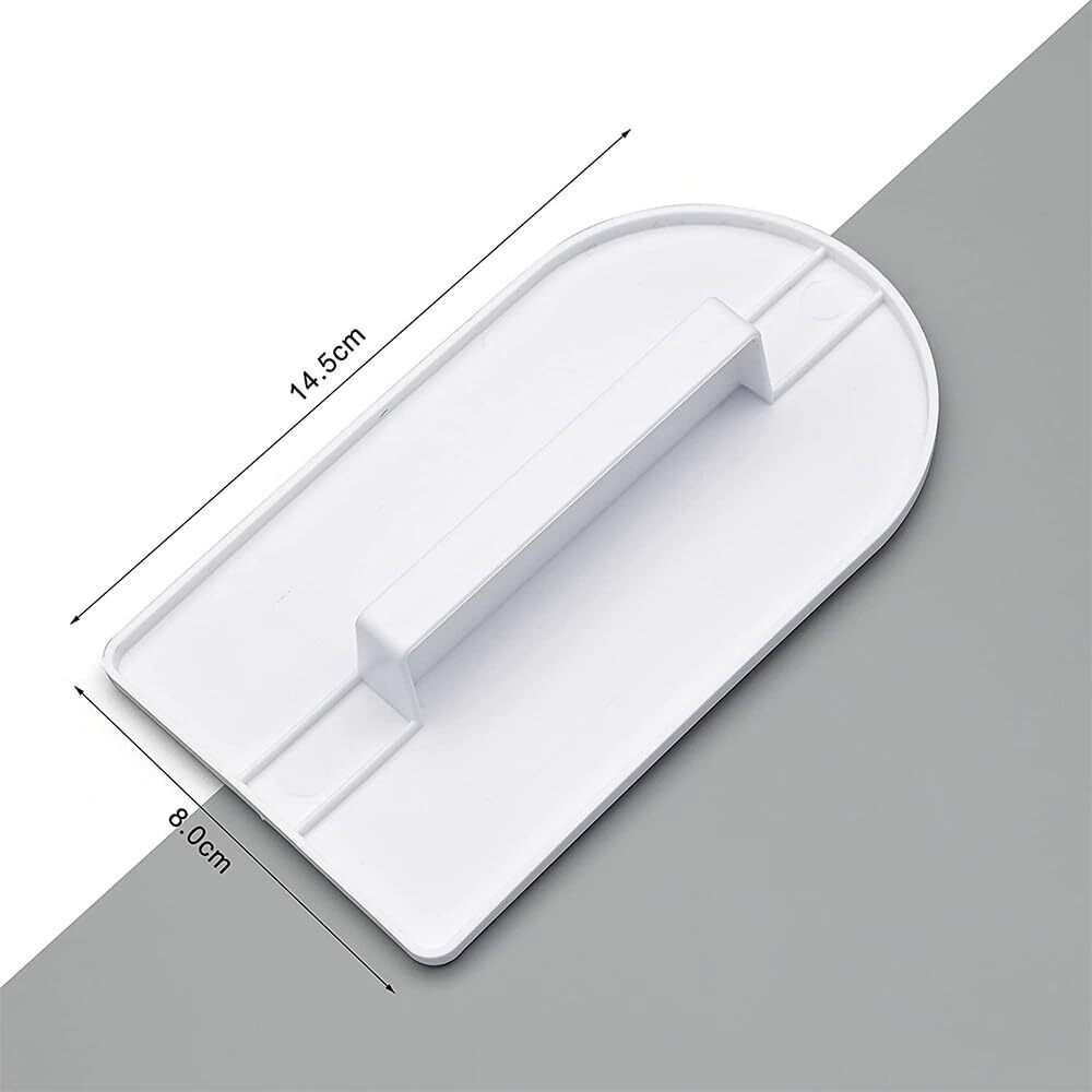 2 Pcs White Plastic Fondant Icing Smoother Polisher Icing Scraper Paddle Tool...