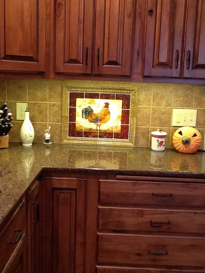 30 x 24 Art Rooster Mural Ceramic Backsplash Bath Tile #322