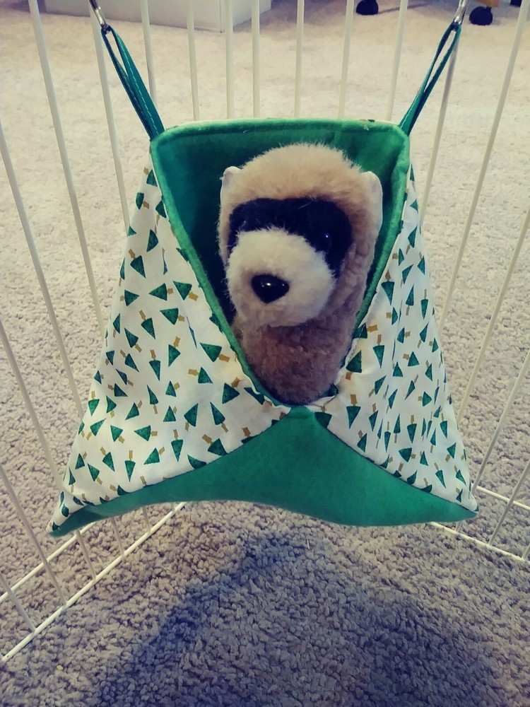 Ferret Corner Sack - Christmas Trees Pattern