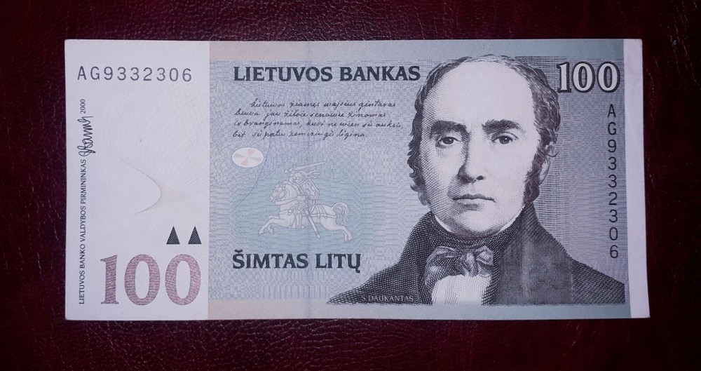Lithuania 100 litu banknote, 2000year(normal condition)