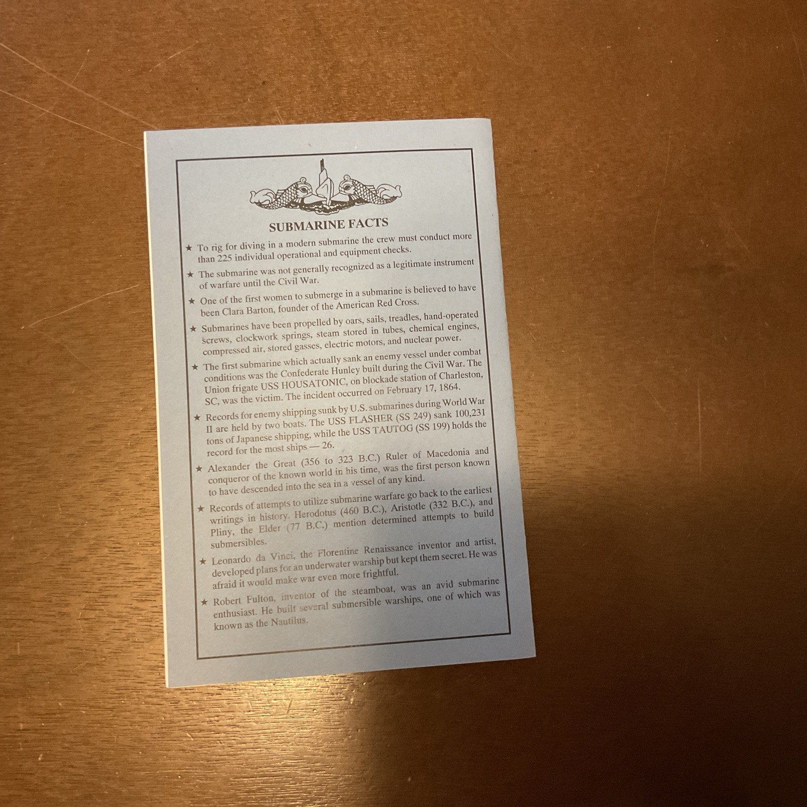 USS TREPANG SSN 674 UNDERWAY SUPPLEMENT VISITORS Handout Pamphlet Vintage