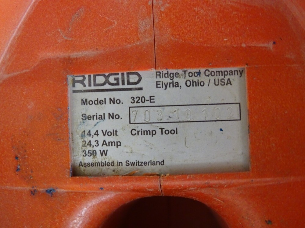 Rigid Cordless Crimping Tool 14.4V, 24.3A, 350W, 320-E