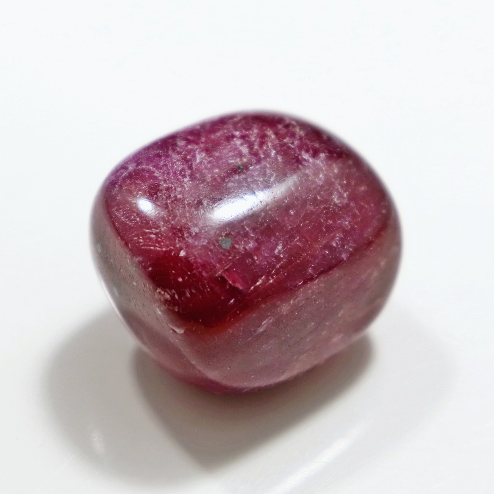 Tumbled Stone: Ruby, Red Corundum from India, Fluorescent (RUB53)