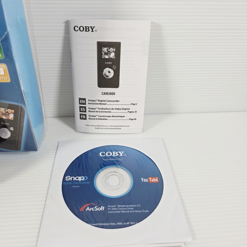 Coby Snapp CAM3000 1.3MP 32MB Memory Camcorder - Tested Complete
