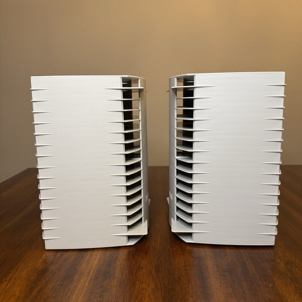 Set Of 2 Kensington QuickTrieve Stackable Modular CD Storage Tower 16 Disk Gray