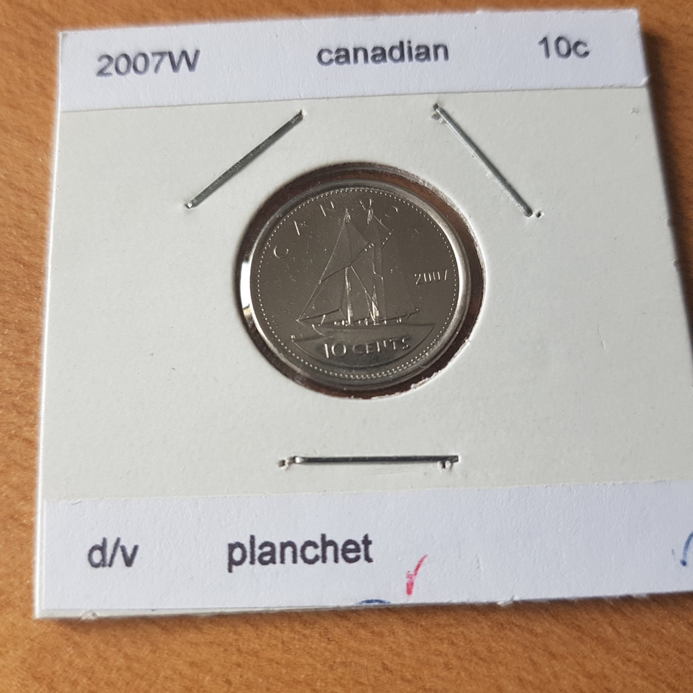 * 2007w * Canada  * Georges VI * 10 cents *planchet *unknown.