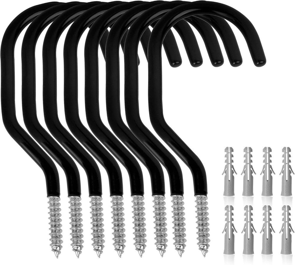 Versatile 8-Pack Bike Storage Hooks - Maximum 100 LBS Load & Scratch-Free Design