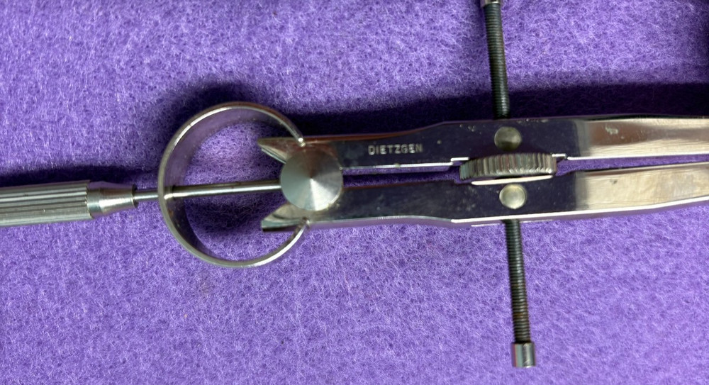Compass Circle Drafting Protractor Tool Deitzgen Made in Japan