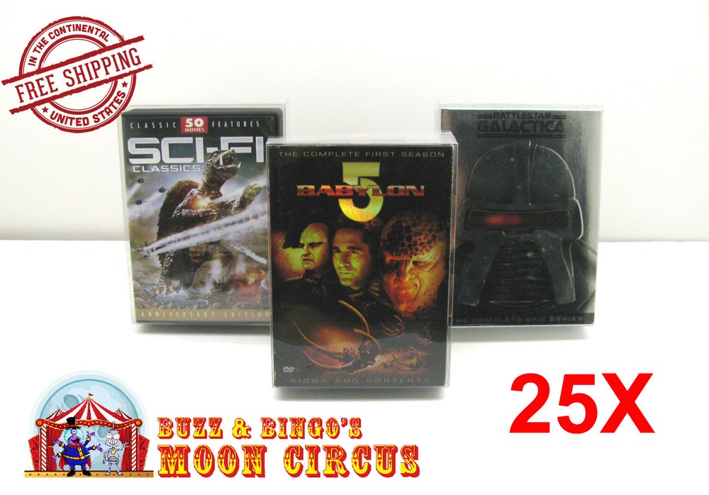 25x DVD OVERSIZED BOX SET (SIZE DVO E) - CLEAR PLASTIC PROTECTIVE BOX PROTECTOR