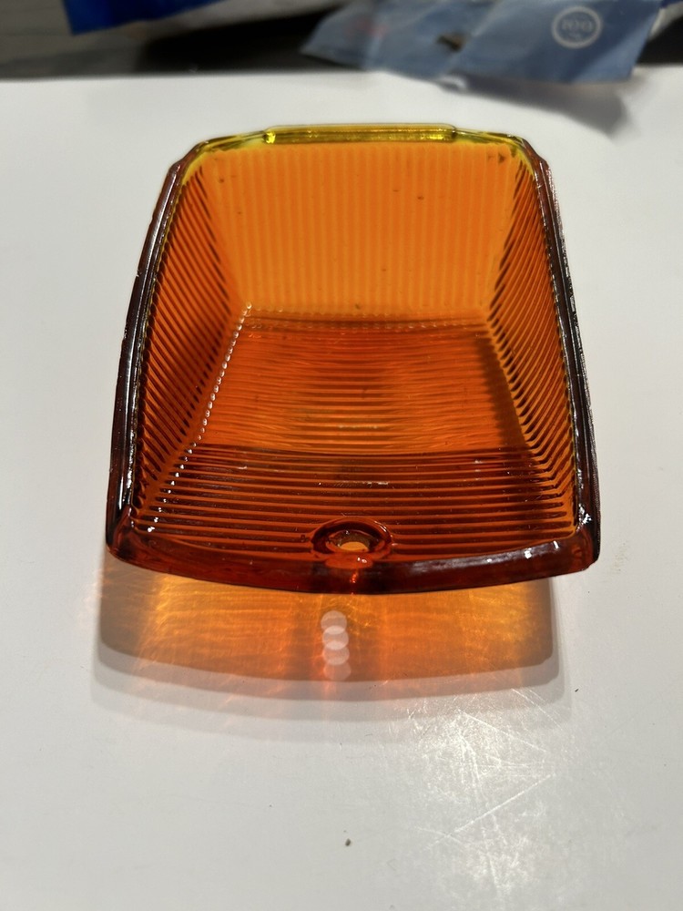 Rectangular Amber Glass Cab Light Lens 81317