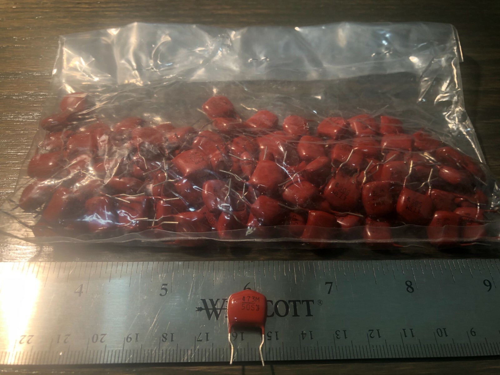 100 pcs. Polyester Film Capacitors .047uf 47nf 100v