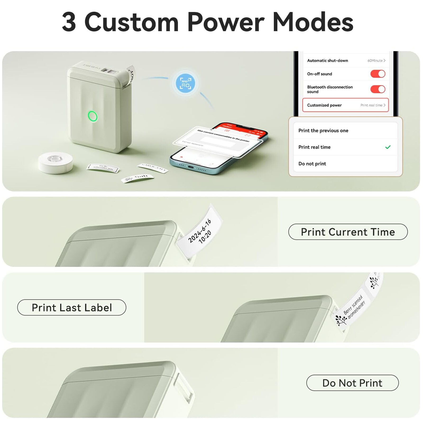 NIIMBOT D110 Bluetooth Label Maker with Tape Portable Thermal Label Printer