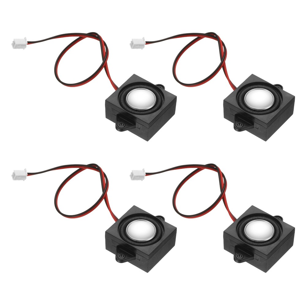 3W 4Ω Mini Speakers, 4PCS Full-Range Portable Micro Loudspeakers, Black Silver