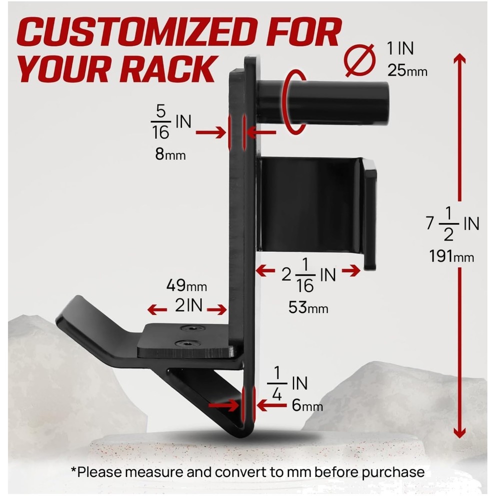 Steel J-Hook Attachments for Power Racks