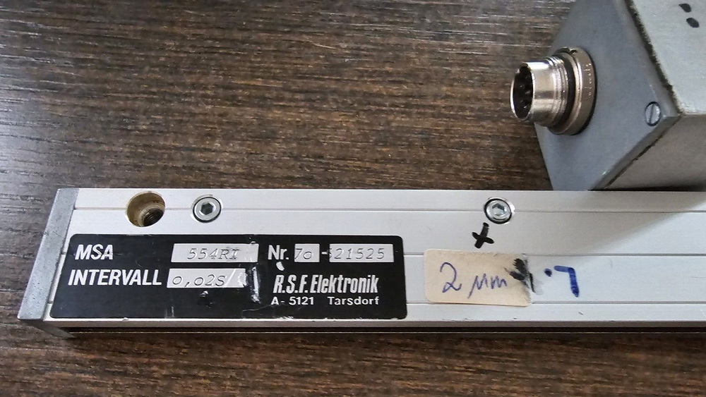 RSF Elektronik A-5121 Tarsdorf Austria. Linear Scale/Linear Encoder. MSA 554 RI.